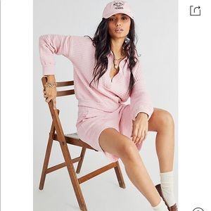 Free People Carter Sweater Set in Dreamy Pink